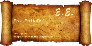 Enk Enikő névjegykártya